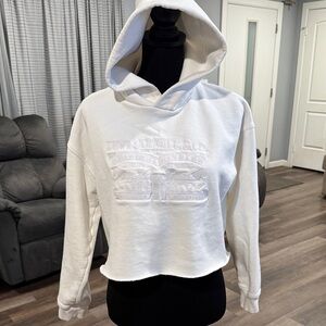 Levi's Women's White Hoodie Sweater
